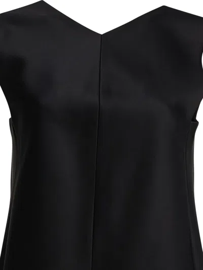 Khaite Mel V-neck Mini Dress In Black