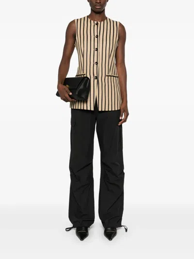 P.a.r.o.s.h Cargo Trousers In Black