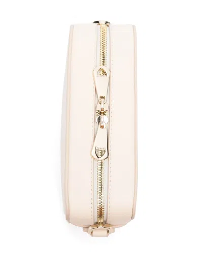 Aspinal Of London Leather Slot Weave Camera Bag In Ivory