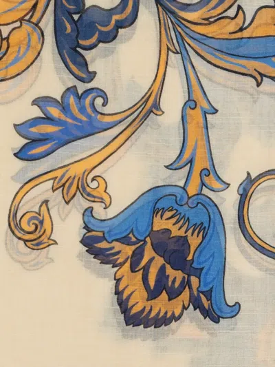 Etro Floral Printed Scarf In Neutral