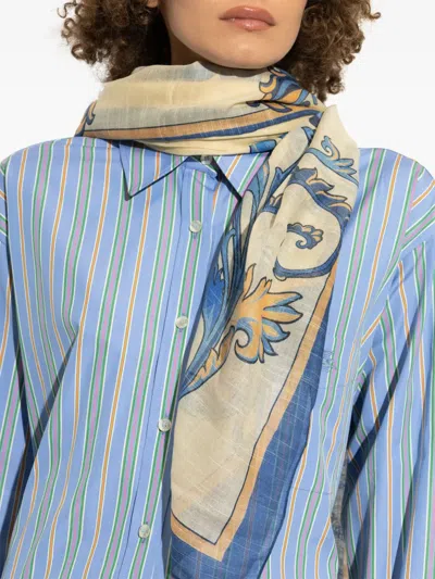 Etro Floral Printed Scarf In Neutral
