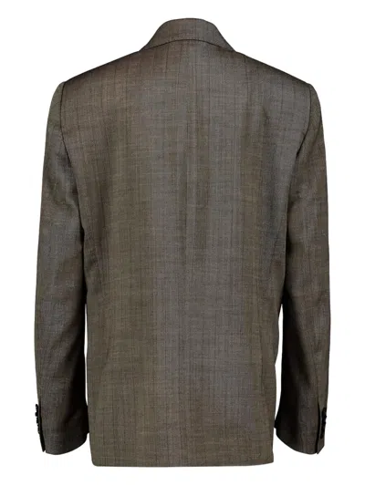 Stella Mccartney Women's Embroidered Wool Oversize Blazer In Brown