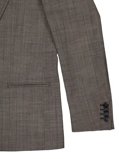 Stella Mccartney Women's Embroidered Wool Oversize Blazer In Brown