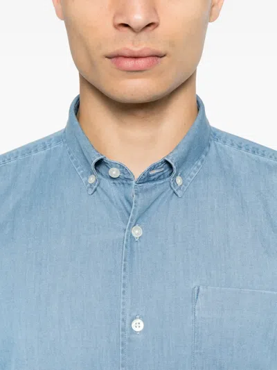 Woolrich Blue Button Down Shirt In Blue