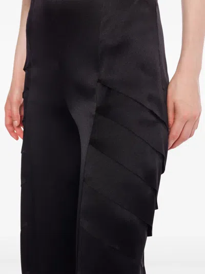 Alberta Ferretti Layered-panel Trousers In Black