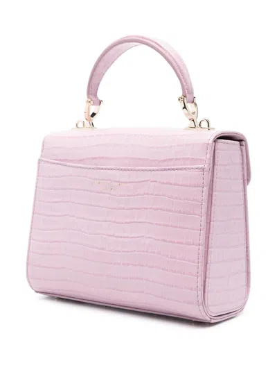 Aspinal Of London Leather Mayfair Midi Bag In Purple