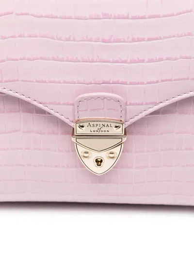 Aspinal Of London Leather Mayfair Midi Bag In Purple