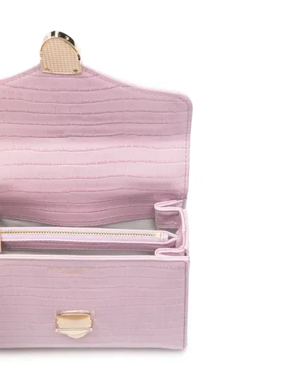 Aspinal Of London Leather Mayfair Midi Bag In Purple