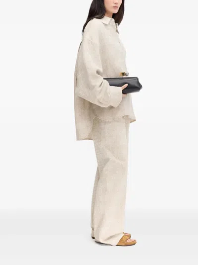 Jacquemus The Pasadena Oversize Croc Pattern Button-up Shirt In Neutrals