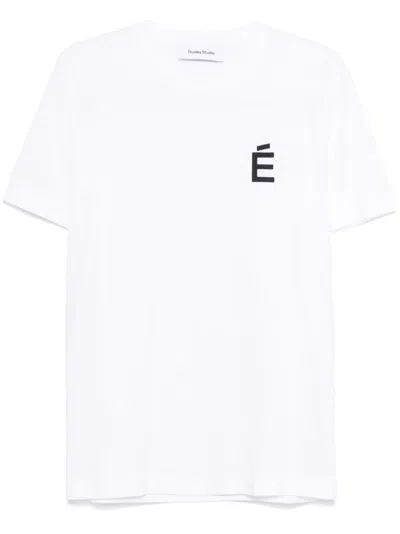 Etudes Studio Etudes Wonder Patch Short Sleeves Cotton T-shirt In White