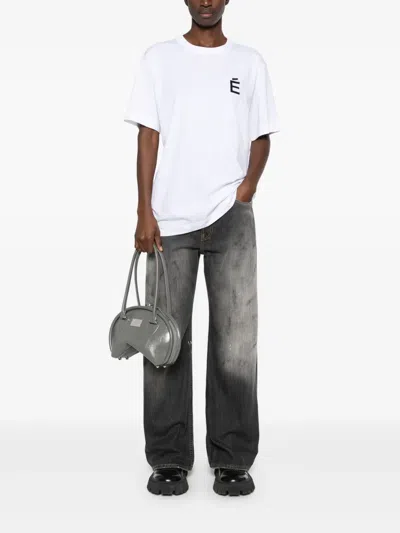 Etudes Studio Etudes Wonder Patch Short Sleeves Cotton T-shirt In White