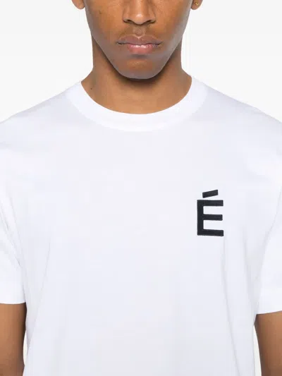 Etudes Studio Etudes Wonder Patch Short Sleeves Cotton T-shirt In White