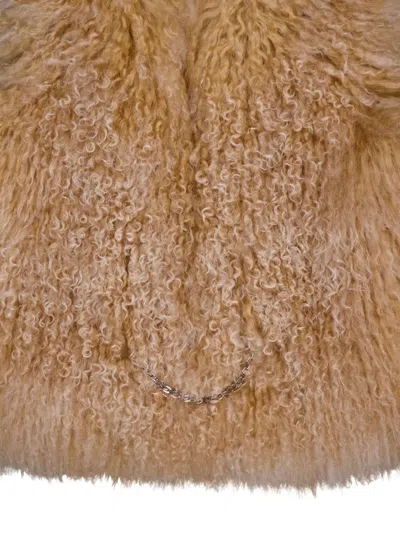 Givenchy Fur Sleeveless Gilet In Beige