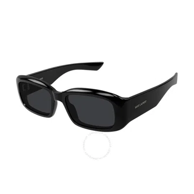 Saint Laurent Black Rectangular Unisex Sunglasses Sl 809 001 55