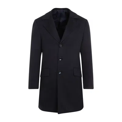 Kiton Blue Cashmere Caban Coat