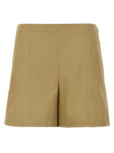 Theory Cotton Shorts With Back And Side Pockets In Beige