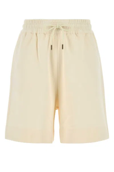 Moncler Shorts Elastic Waistband Side Pockets In Neutral