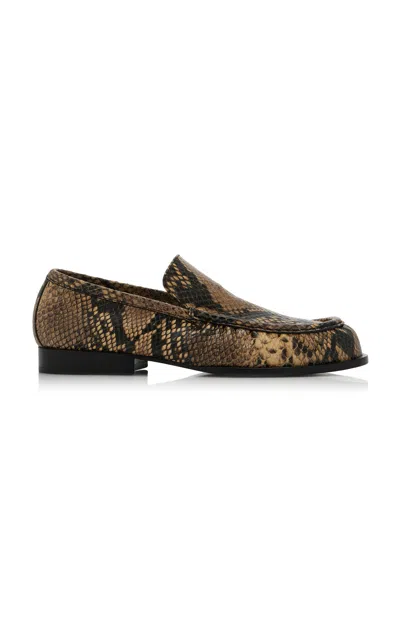 Dries Van Noten Round Toe Loafers In Animal Print