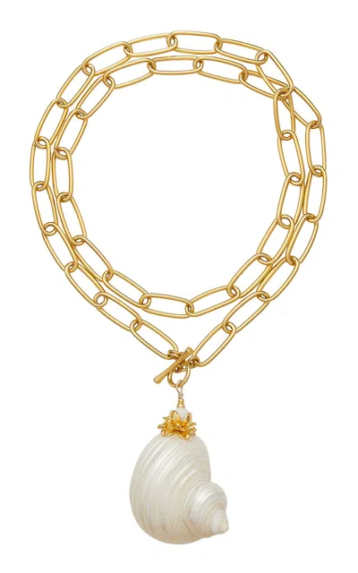 Brinker & Eliza Sirena Gold-plated Shell Necklace In Gold