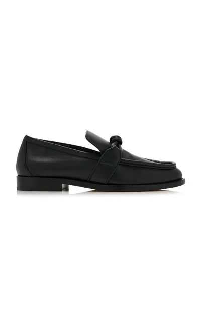 Bottega Veneta Blackwhite Solid Loafers In Black