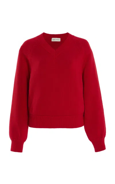 High Sport Veronica Cotton Sweater In Red