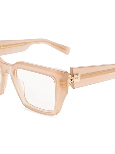 Balmain Eyewear Square Frame Glasses In ピンク