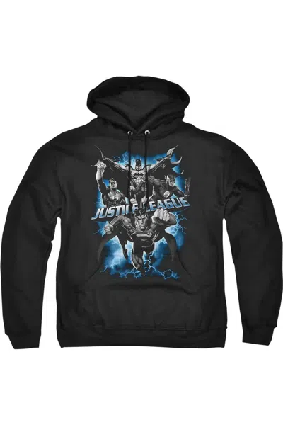 Gildan Justice League Of America Justice Storm Adult Pull Over Hoodie / Hooded Sweatshirt In Black