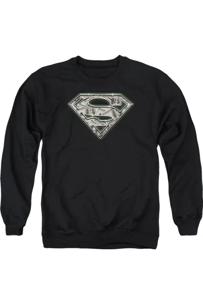 Gildan Superman All About The Benjamins Adult Crewneck Sweatshirt In Black