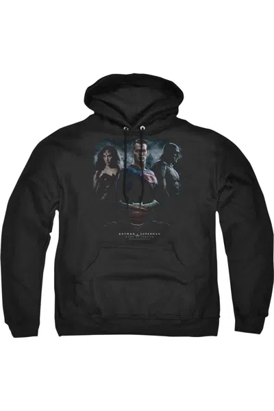 Gildan Batman V Superman The Crew Adult Pull Over Hoodie / Hooded Sweatshirt In Black