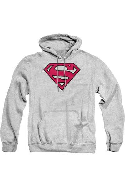 Gildan Superman Red & Black Shield Adult Pull Over Hoodie / Hooded Sweatshirt In Multi