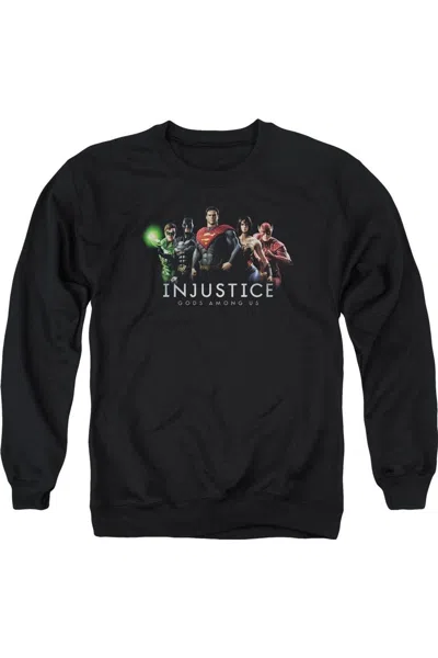 Gildan Injustice Gods Among Us Injustice League Adult Crewneck Sweatshirt In Black