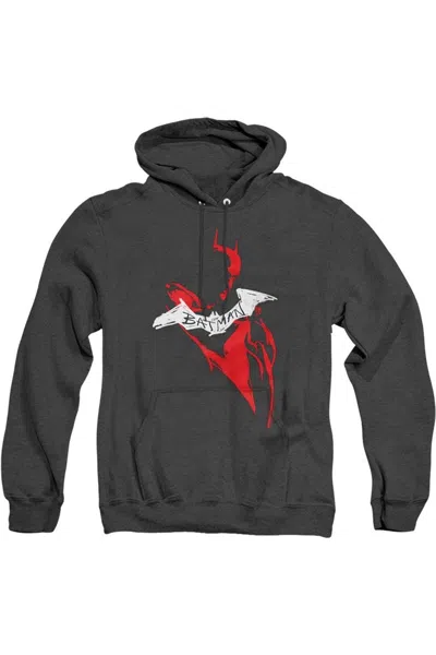 Gildan The Batman Hand Drawn Silhouette Adult Heather Hoodie / Hooded Sweatshirt In Black
