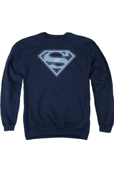 Gildan Superman U N Shield Adult Crewneck Sweatshirt In Blue