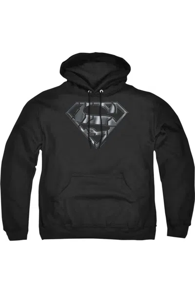 Gildan Superman Mech Shield Adult Pull Over Hoodie / Hooded Sweatshirt In Black