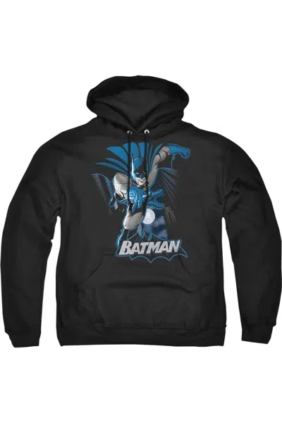 Gildan Justice League Of America Batman Blue & Gray Adult Pull Over Hoodie / Hooded Sweatshirt In Black