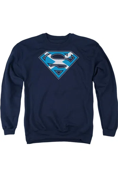 Gildan Superman Scottish Shield Adult Crewneck Sweatshirt In Blue