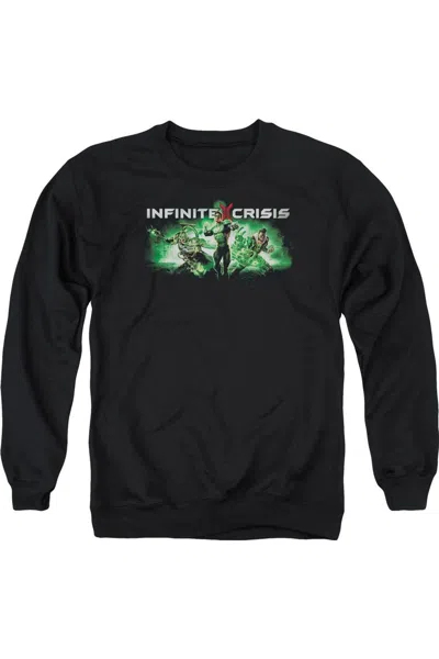 Gildan Infinite Crisis Ic Green Adult Crewneck Sweatshirt In Black