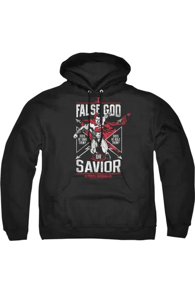 Gildan Batman V Superman False God Or Savior Adult Pull Over Hoodie / Hooded Sweatshirt In Black