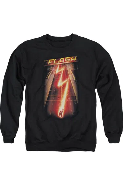 Gildan The Flash Flash Ave Adult Crewneck Sweatshirt In Black