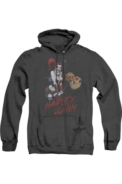 Gildan Justice League Of America Harley Hammer Adult Heather Hoodie / Hooded Sweatshirt In Black