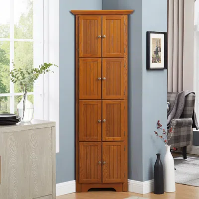 Streamdale Furniture Streamdale 4-tier Kitchen Corner Pantry With Adjustable Shelves