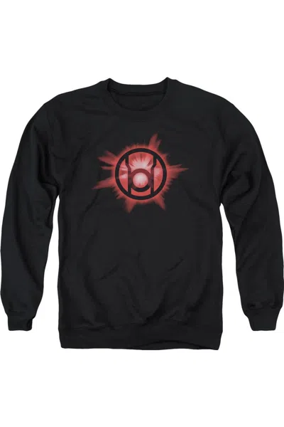 Gildan Green Lantern Red Glow Adult Crewneck Sweatshirt In Black