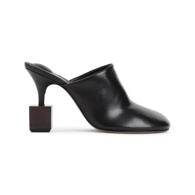 Jacquemus Mule With Geometric Heel In Black