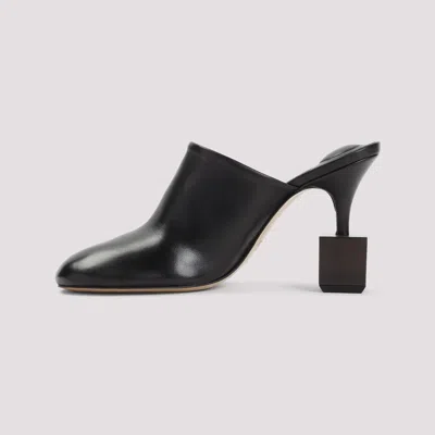 Jacquemus Mule With Geometric Heel In Black