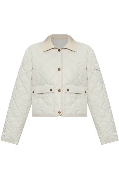 Moncler Diamond Quilted Jacket In White
