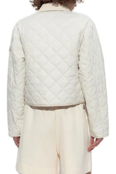 Moncler Diamond Quilted Jacket In White