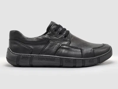 Kcr Group Men's Comfort Leather Shoes In Black In Black