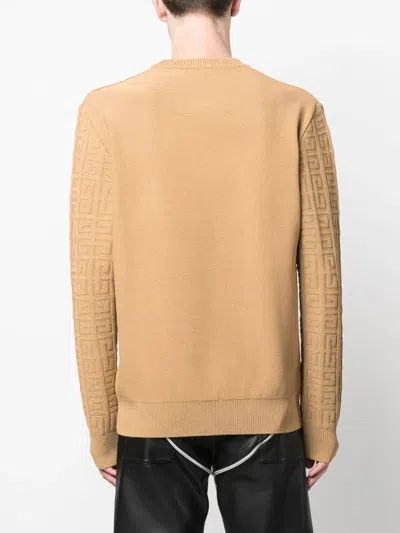 Givenchy Embossed-logo Sweatshirt In Brown