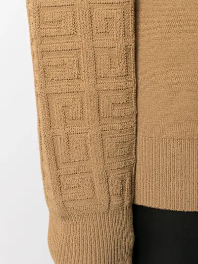 Givenchy Embossed-logo Sweatshirt In Brown