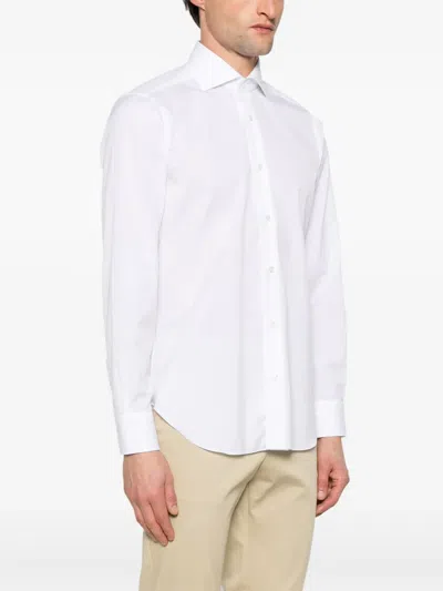 Barba Napoli Cotton Shirt In White